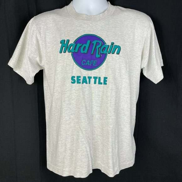 Hard Rain Cafe Seattle Vintage T-Shirt Medium Mens - Picture 2 of 5